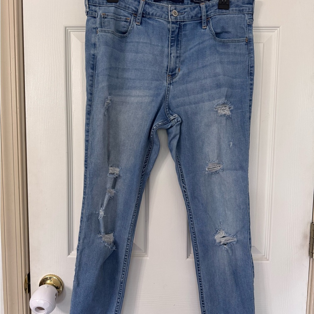 Hollister Women’s Jeans Size 15R (32X26) High Rise Crop Super Skinny Stretch